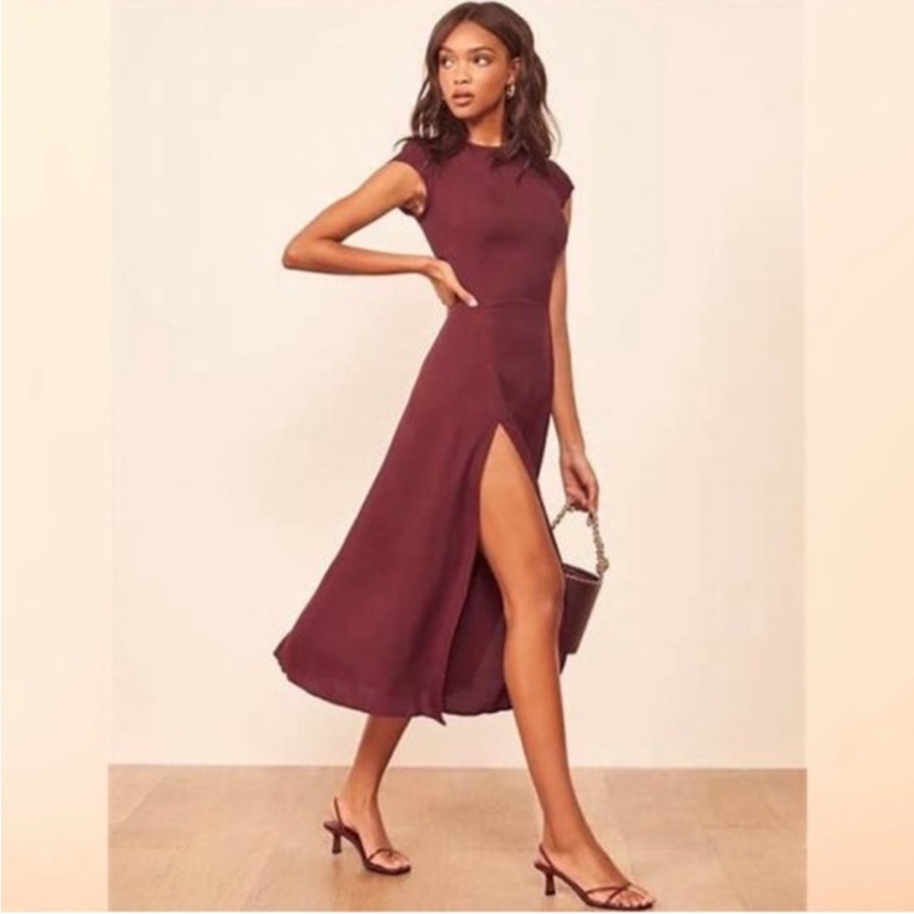 Reformation Gavin Dress - Plum